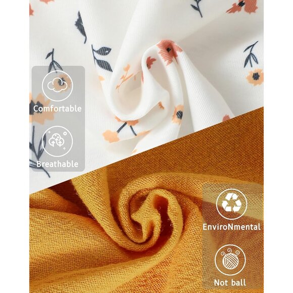 Toddler Girl Clothes 1-5T Baby Girl Outfits Fall Winter Stripe Floral Long Sleev - Picture 8 of 8